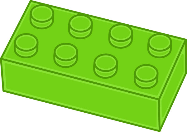 Brique LEGO verte